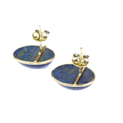 Zlaté náušnice s lapisem lazuli