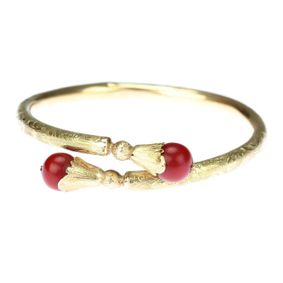 Gold bracelet with beads - 1920s