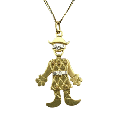 Gold pierot necklace