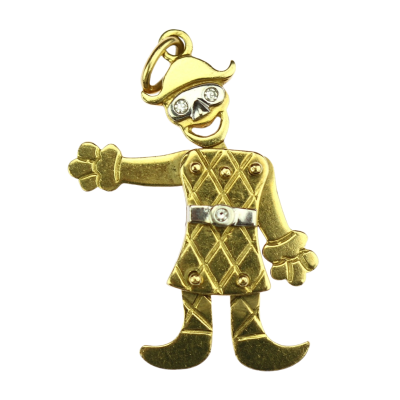 Zlatý náhrdelník s pierotem - 51 cm