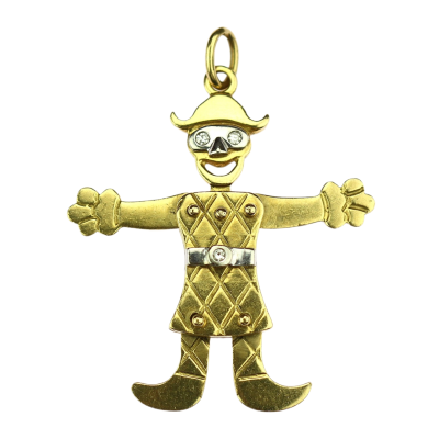 Zlatý náhrdelník s pierotem - 51 cm