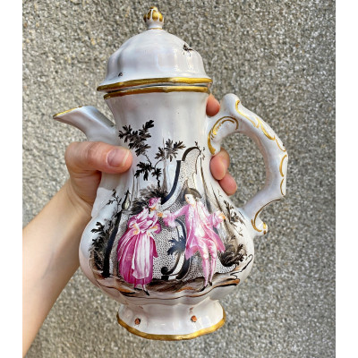 PRODÁNO - Rokoková konvička na kávu - Holíč, 2. polovina 18. století