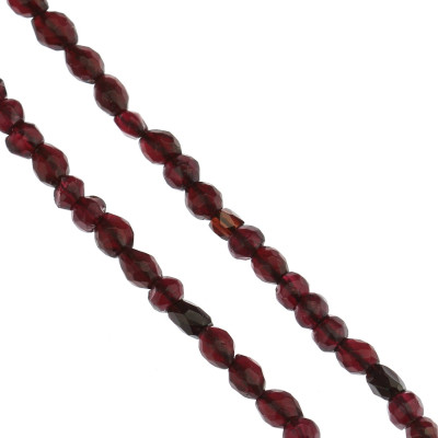 Garnet string with gold clasp - 83 cm
