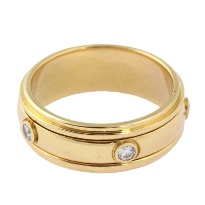 Pánský prsten s otočným mechanismem a diamanty