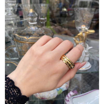 Pánský prsten s otočným mechanismem a diamanty