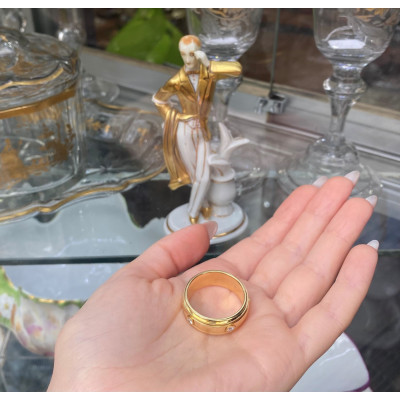 Pánský prsten s otočným mechanismem a diamanty