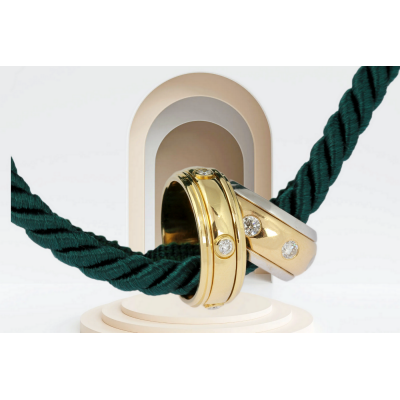 Pánský prsten s otočným mechanismem a diamanty