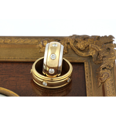 Pánský prsten s otočným mechanismem a diamanty