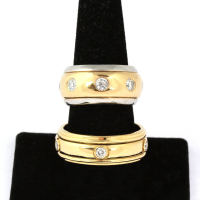 Pánský prsten s otočným mechanismem a diamanty