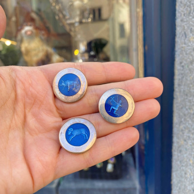 Stříbrné manžetové knoflíčky - váhy