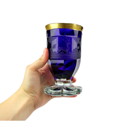 Číše s jelenem - Biedermeier