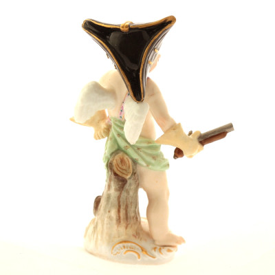Putto as a boy with a pistol - Meissen