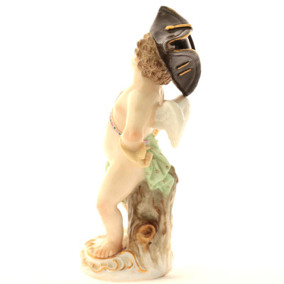 Putto as a boy with a pistol - Meissen