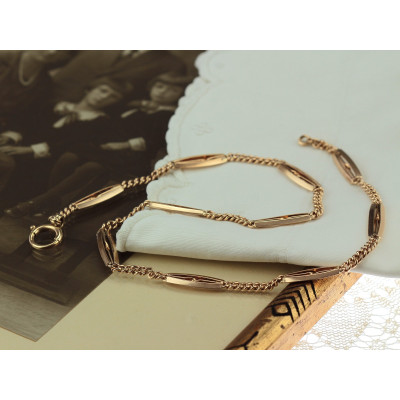 Zlatý náhrdelník / šatlén - 39,5 cm