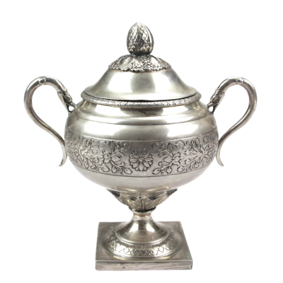 Stříbrná cukřenka - přelom 19. a 20. století, Hannau