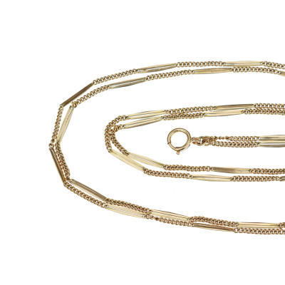 Rakousko-uherský růžovozlatý řetízek - 152 cm