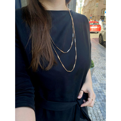 Rakousko-uherský růžovozlatý řetízek - 152 cm