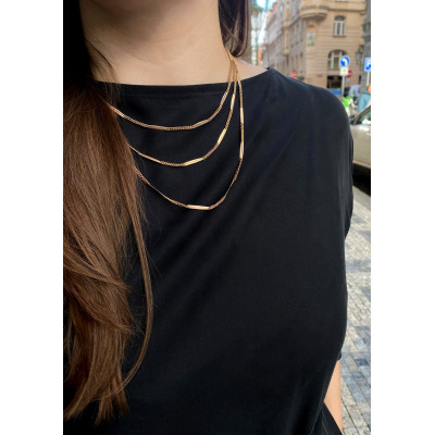 Rakousko-uherský růžovozlatý řetízek - 152 cm