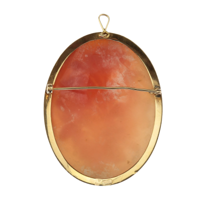Brooch/pendant with shell cameo
