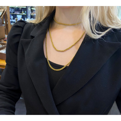 Austro-Hungarian gold chain - 148 cm
