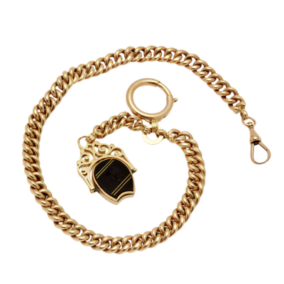 Zlatý řetěz s intaglií v achátu - Rakousko- Uhersko