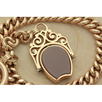 Zlatý řetěz s intaglií v achátu - Rakousko- Uhersko