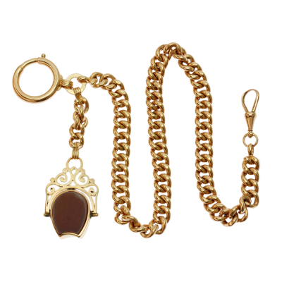 Gold chain with agate intaglio - Austro -Hungary