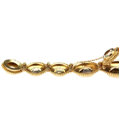 Etruscan revival gold bracelet with citrines – 1870s