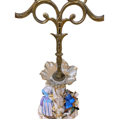 Figural porcelain candlestick