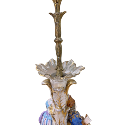 Figural porcelain candlestick