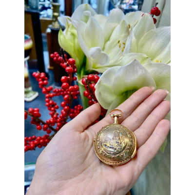 PRODÁNO - Kapesní bicí hodinky špindlovky - 18. století, Lenoir, Paříž