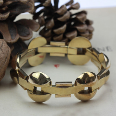 Zlatý art deco náramek – 19,5 cm