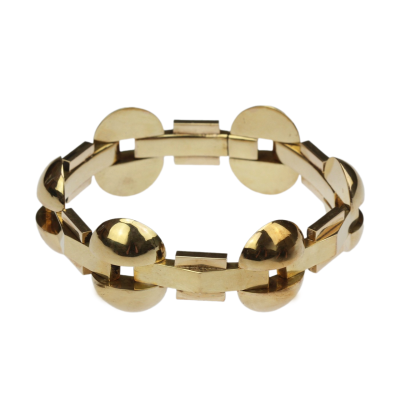 Zlatý art deco náramek – 19,5 cm