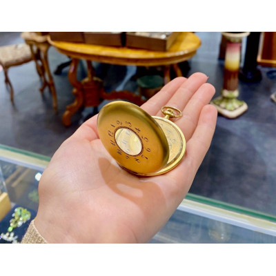 PRODÁNO - Zlaté kapesní hodinky mlynářky - Longines