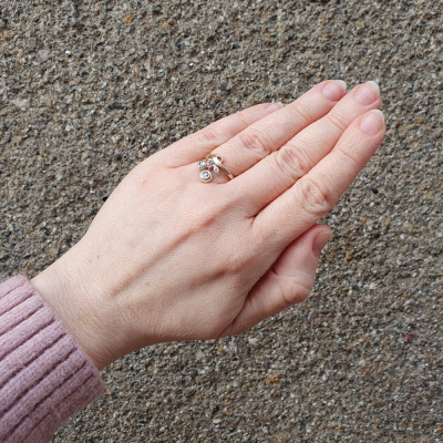 Art Nouveau rose cut diamond ring - Prague, early 20th century