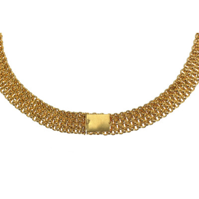 Gold necklace with locket - 1870s-1880s