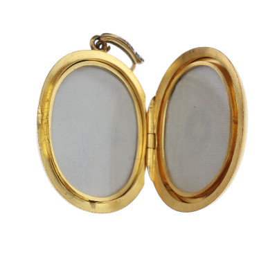 Gold necklace with locket - 1870s-1880s