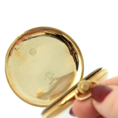 Triple-case gold pocket watch - Prima Watch Co.