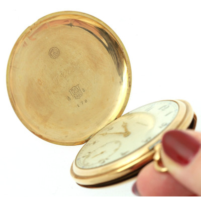 Triple-case gold pocket watch - Prima Watch Co.