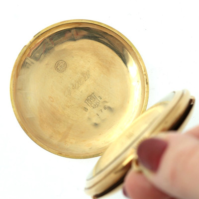 Triple-case gold pocket watch - Prima Watch Co.
