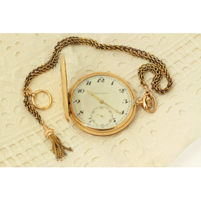 SOLD - Austro-Hungarian gold pocket watch chain with tassel