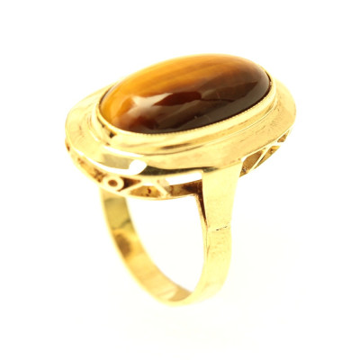 Zlatý prsten s tygřím okem