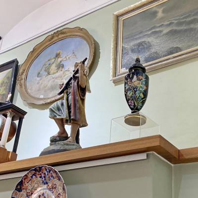 Váza s ptáčky - Harrachov, kol. r. 1870