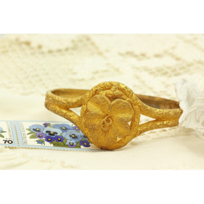 Rakousko-uherský zlatý náramek - maceška