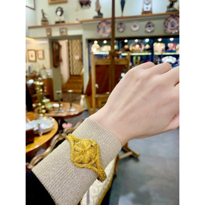 Rakousko-uherský zlatý náramek - maceška