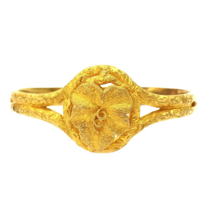 Rakousko-uherský zlatý náramek - maceška