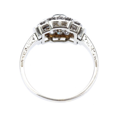 PRODÁNO - Art deco diamantový prsten