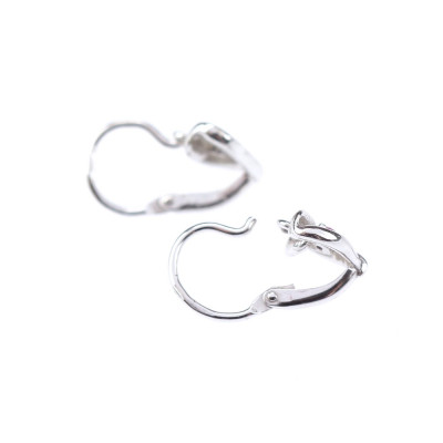 Children's white gold earrings - hearts