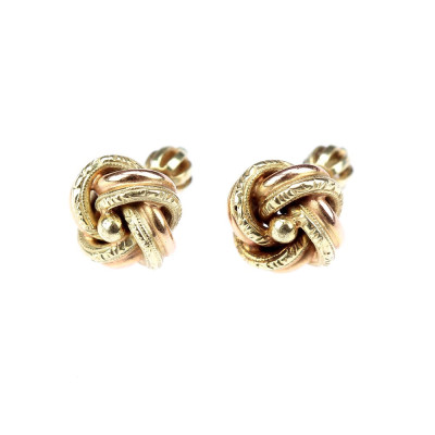 Gold earrings - knots