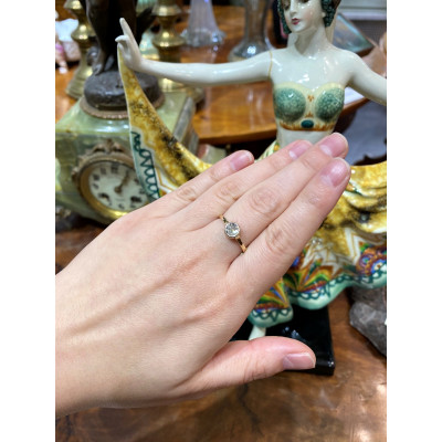 SOLD - Gold Austro-Hungarian ring with a 0.75 ct diamond